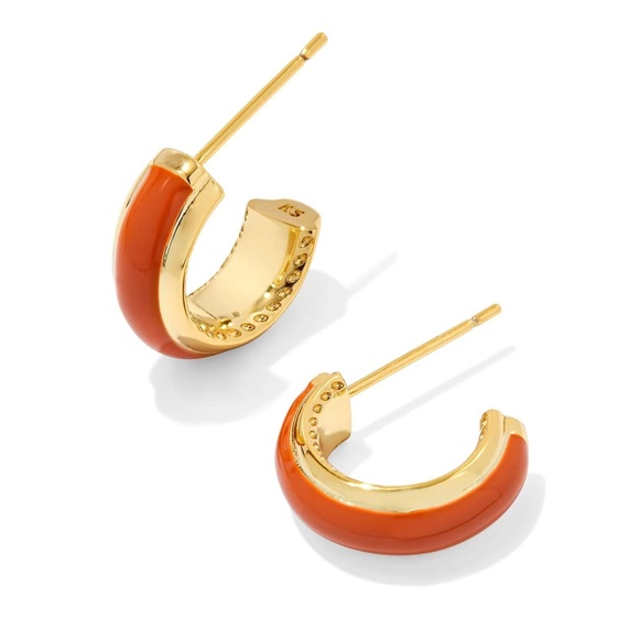 Kendra Scott Jewelry - Kendra Scott Gold and Orange Ainsley Huggies NWT